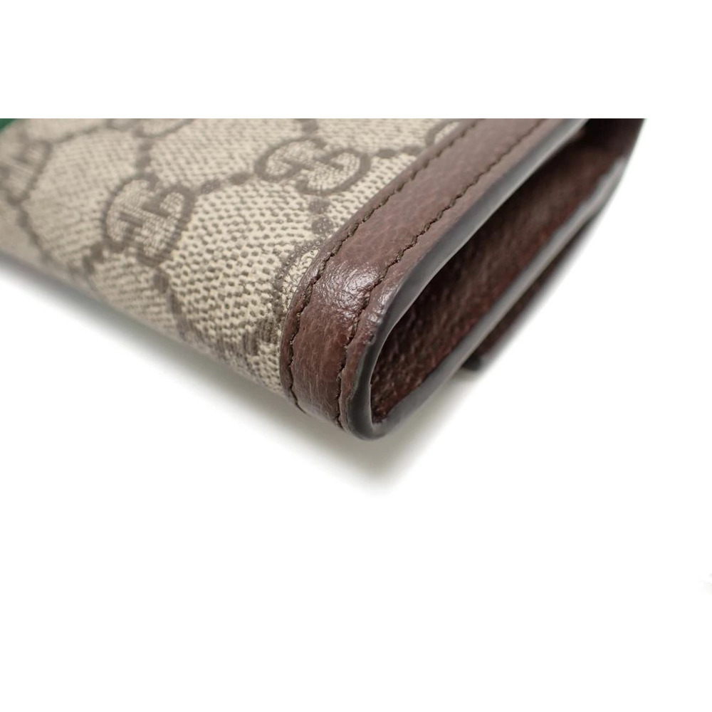 Gucci GG Supreme Canvas Leather Beige Ebony Red Green Web Ophidia Continental - Picture 7 of 9